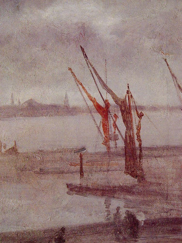 Gray And Silver - Chelsea Wharf (James Abbott McNeill Whistler) - Reprodução com Qualidade Museu