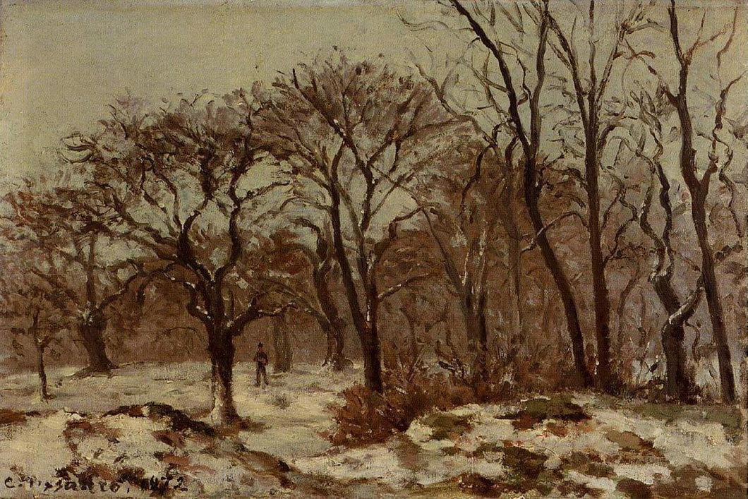Pomar de castanhas no inverno (Camille Pissarro) - Reprodução com Qualidade Museu