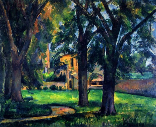 Castanheiro e Fazenda (Paul Cézanne) - Reprodução com Qualidade Museu