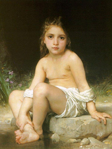 Criança No Banho (William-Adolphe Bouguereau) - Reprodução com Qualidade Museu
