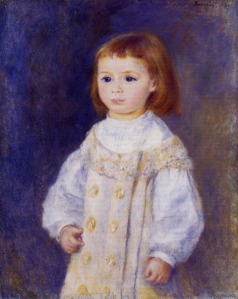 Criança em um vestido branco (Pierre-Auguste Renoir) - Reprodução com Qualidade Museu