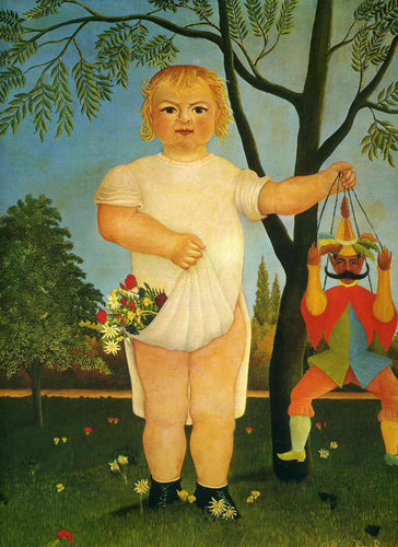Criança com uma marionete (Henri Rousseau) - Reprodução com Qualidade Museu