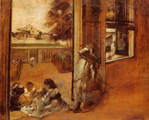 Crianças na porta (Edgar Degas) - Reprodução com Qualidade Museu