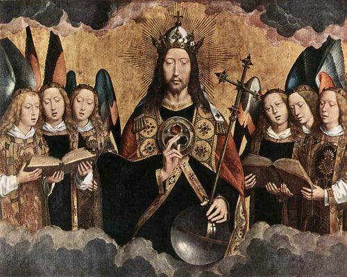 Bênção de Cristo, painel central de um tríptico da Igreja de Santa Maria La Real Najera
