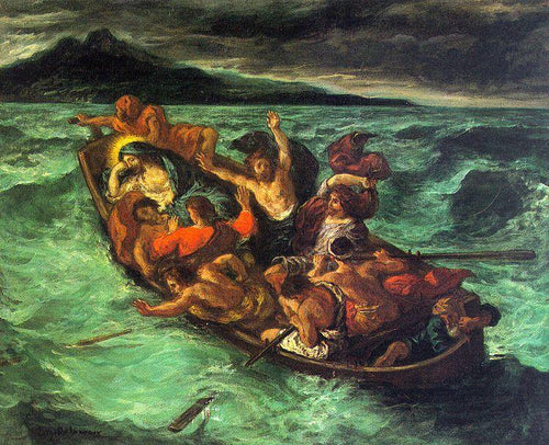Cristo no Lago de Genesaré (Eugene Delacroix) - Reprodução com Qualidade Museu