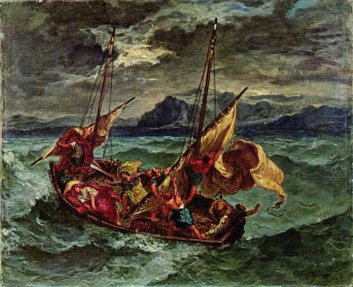 Cristo no mar da Galiléia (Eugene Delacroix) - Reprodução com Qualidade Museu