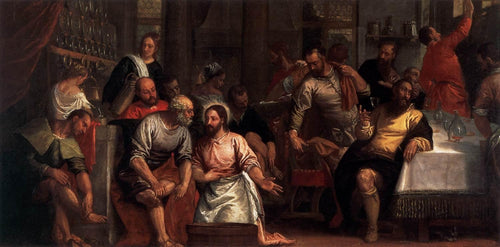 Cristo lavando os pés dos discípulos