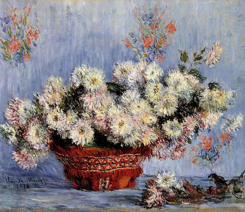 Crisântemos (Claude Monet) - Reprodução com Qualidade Museu