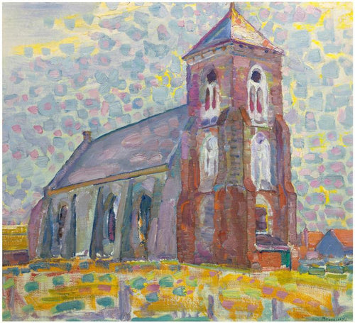 Igreja em Zoutelande (Piet Mondrian) - Reprodução com Qualidade Museu