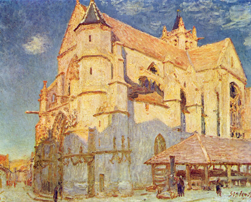 Igreja de Moret (Alfred Sisley) - Reprodução com Qualidade Museu