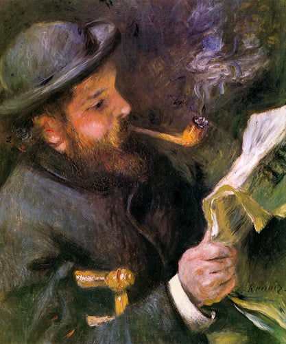 Claude Monet Reading (Claude Monet) - Reprodução com Qualidade Museu