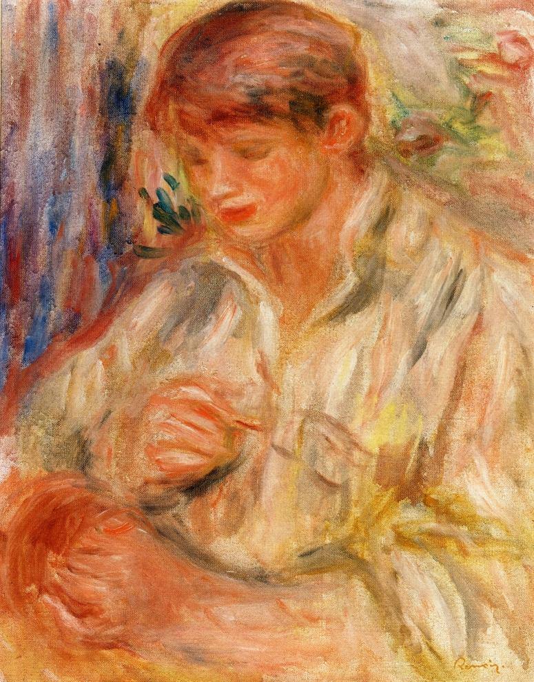 Claude Renoir Potting (Pierre-Auguste Renoir) - Reprodução com Qualidade Museu