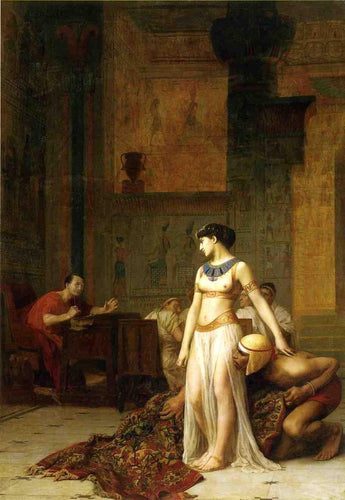 César e Cleópatra (Jean-Leon Gerome) - Reprodução com Qualidade Museu