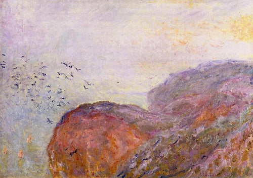 Penhasco Perto de Dieppe (Claude Monet) - Reprodução com Qualidade Museu