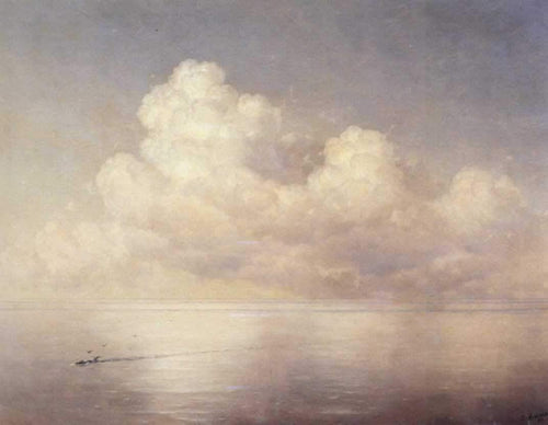 Nuvens acima do mar calmo (Ivan Aivazovsky) - Reprodução com Qualidade Museu
