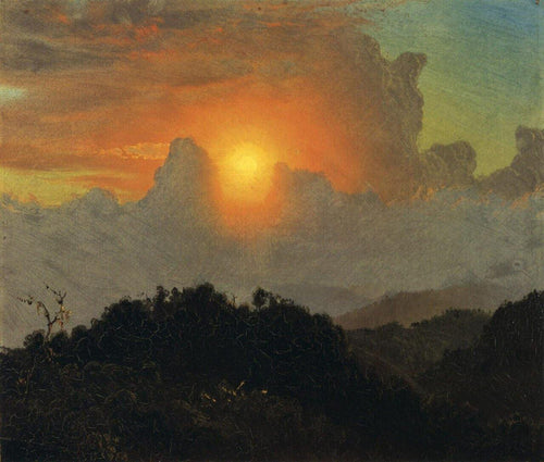 Céu Nublado, Pôr do Sol, Jamaica (Frederic Edwin Church) - Reprodução com Qualidade Museu