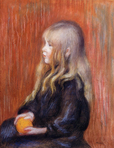 Coco Segurando Uma Laranja (Pierre-Auguste Renoir) - Reprodução com Qualidade Museu
