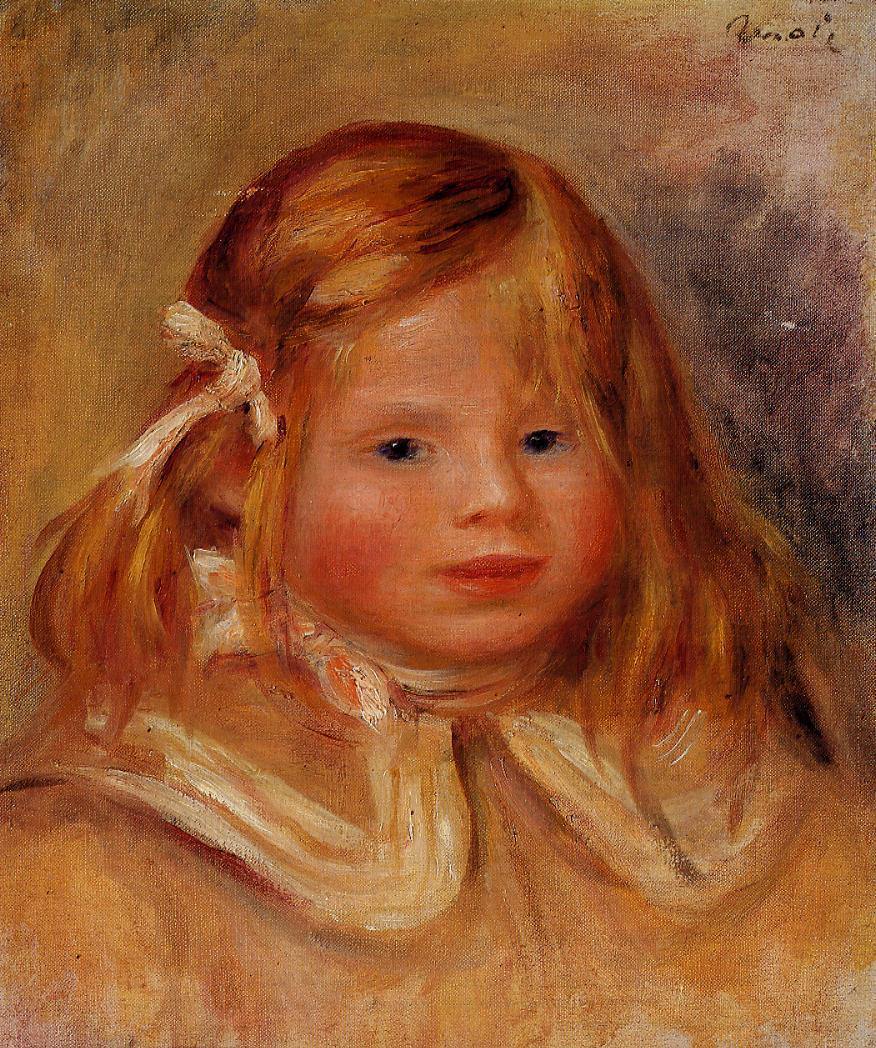 Coco em uma fita vermelha (Pierre-Auguste Renoir) - Reprodução com Qualidade Museu