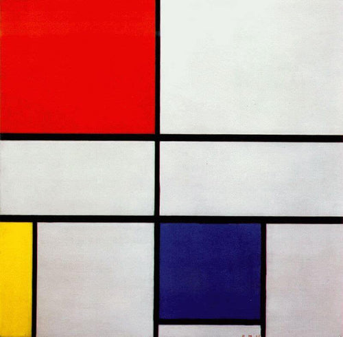 Composição C No. 3 (Piet Mondrian) - Reprodução com Qualidade Museu