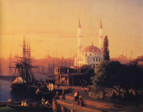 Constantinopla (Ivan Aivazovsky) - Reprodução com Qualidade Museu