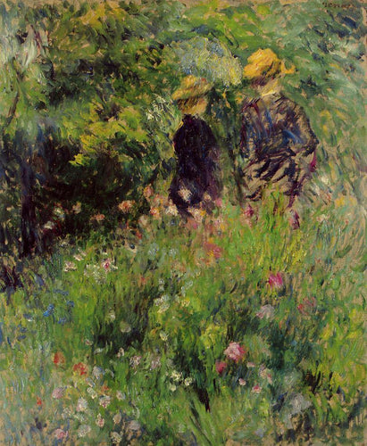 Conversa em um jardim de rosas (Pierre-Auguste Renoir) - Reprodução com Qualidade Museu
