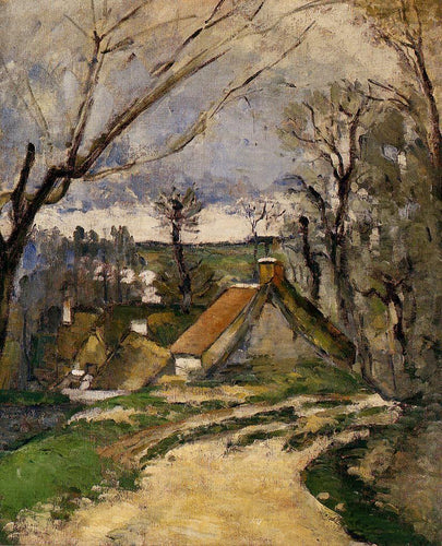 Casas de Auvers (Paul Cézanne) - Reprodução com Qualidade Museu