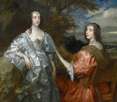 Katherine, condessa de Chesterfield e Lucy, condessa de Huntingdon (Anthony van Dyck) - Reprodução com Qualidade Museu