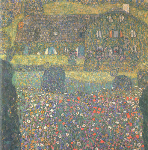 Casa de campo pelo Attersee (Gustav Klimt) - Reprodução com Qualidade Museu