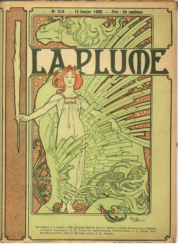 Capa composta por Mucha para a revista literária e artística francesa La Plume - Replicarte