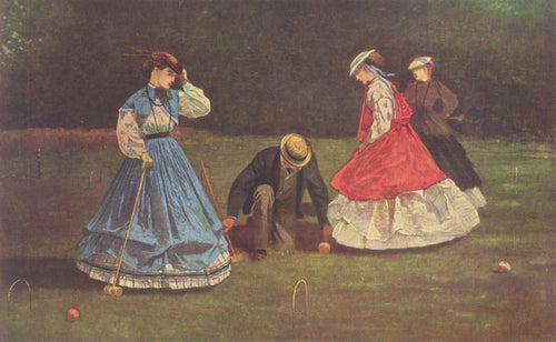 Croquet Scene (Winslow Homer) - Reprodução com Qualidade Museu
