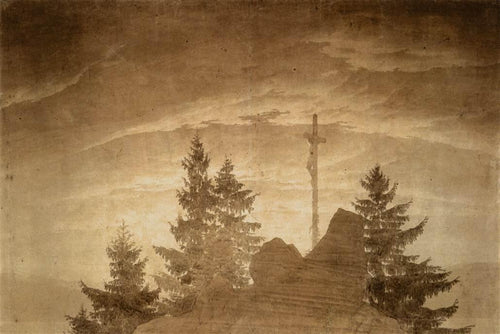 Cruze nas montanhas (Caspar David Friedrich) - Reprodução com Qualidade Museu
