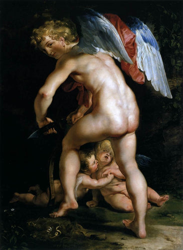 Cupido Fazendo Seu Arco (Peter Paul Rubens) - Reprodução com Qualidade Museu
