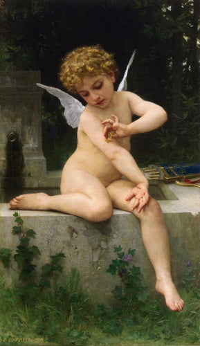 Cupido com Borboleta (William-Adolphe Bouguereau) - Reprodução com Qualidade Museu