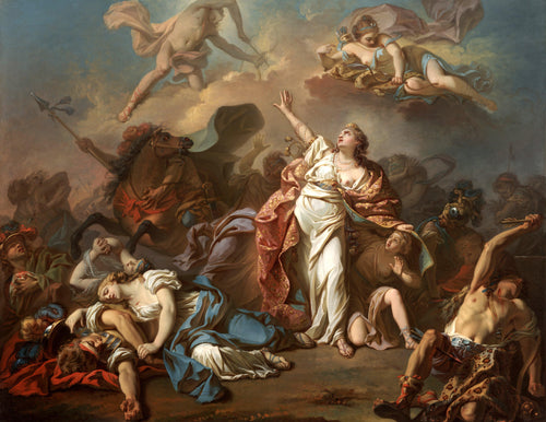 Diana e Apollo perfurando crianças de Niobes com suas flechas - Replicarte