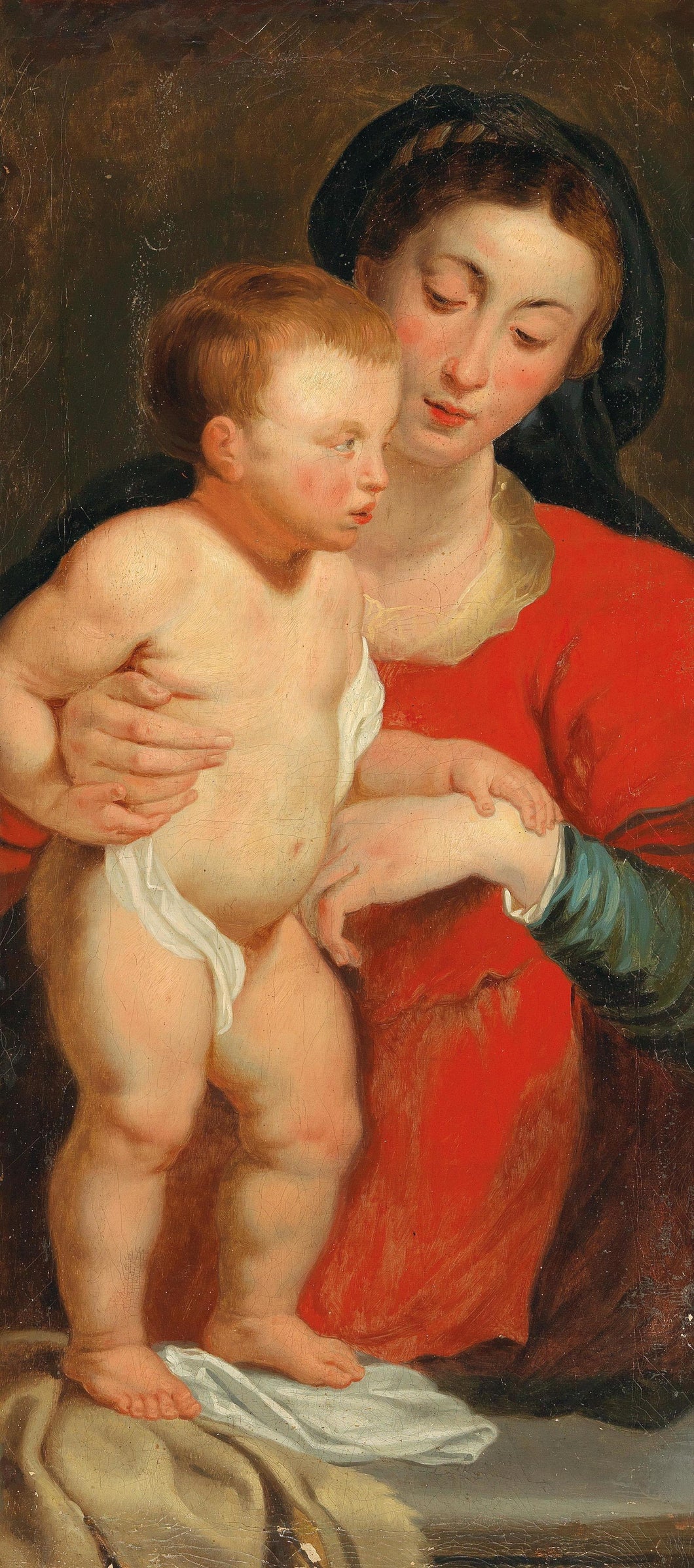 Lamentação de Cristo - painel esquerdo (Peter Paul Rubens) - Reprodução com Qualidade Museu