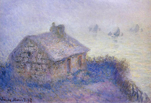 Alfândega em Varengeville In The Fog (Claude Monet) - Reprodução com Qualidade Museu