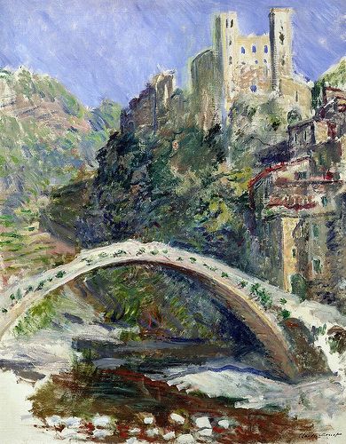 O castelo de Dolceacqua (Claude Monet) - Reprodução com Qualidade Museu