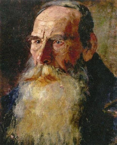 Cabeça de homem com barba (Edvard Munch) - Reprodução com Qualidade Museu