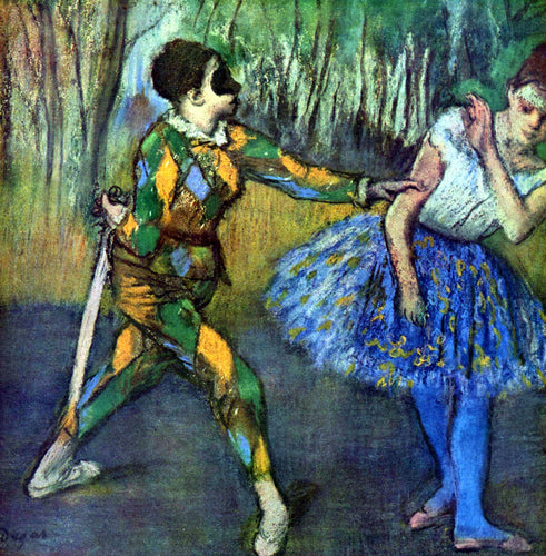 Arlequim e colombina (Edgar Degas) - Reprodução com Qualidade Museu