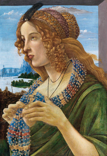 Retrato alegórico de uma mulher - Simonetta Vespucci (Sandro Botticelli) - Reprodução com Qualidade Museu