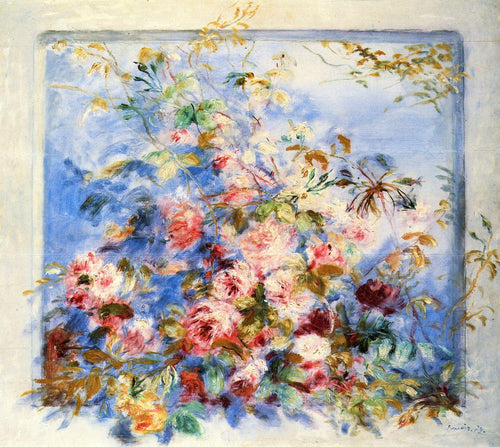 Rosas em uma janela (Pierre-Auguste Renoir) - Reprodução com Qualidade Museu