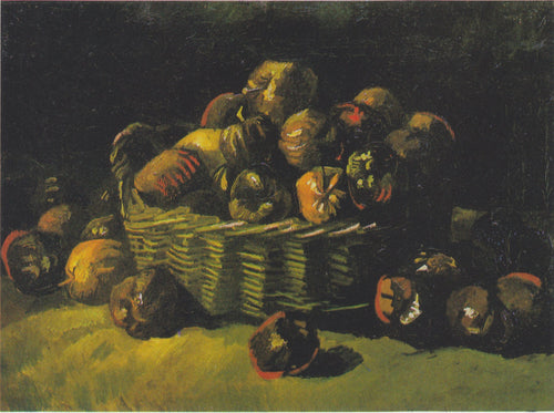 Natureza morta com cesta de maçã (Vincent Van Gogh) - Reprodução com Qualidade Museu