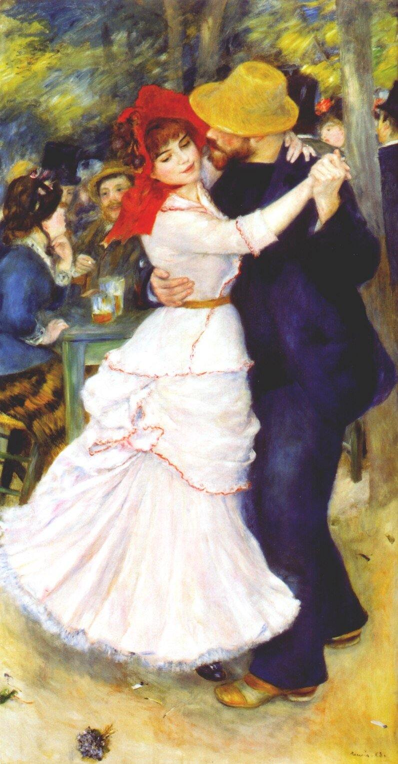 Dança em Bougival (Pierre-Auguste Renoir) - Reprodução com Qualidade Museu