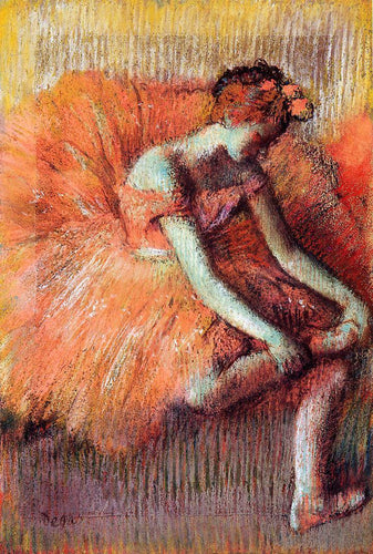 Dançarina ajustando sua sandel (Edgar Degas) - Reprodução com Qualidade Museu
