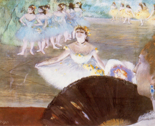 Dançarina com um buquê de flores (Edgar Degas) - Reprodução com Qualidade Museu