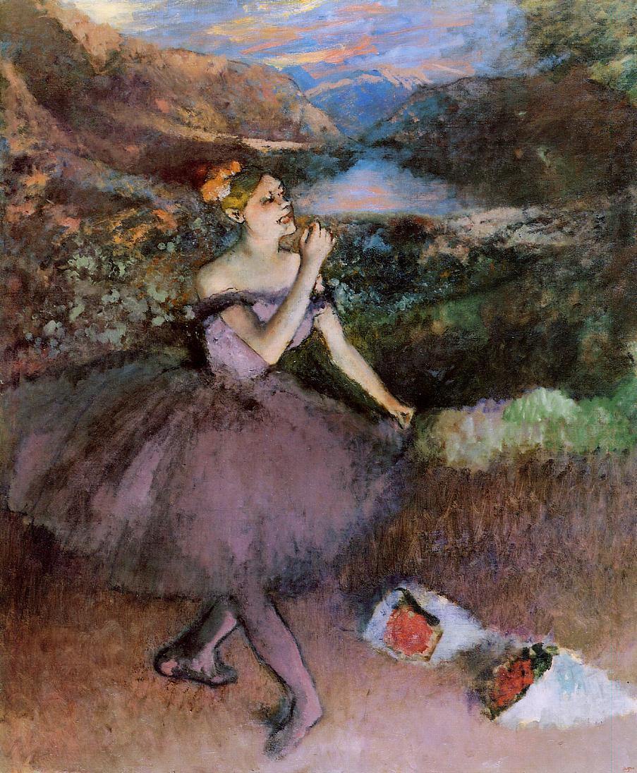 Dançarino com buquês (Edgar Degas) - Reprodução com Qualidade Museu