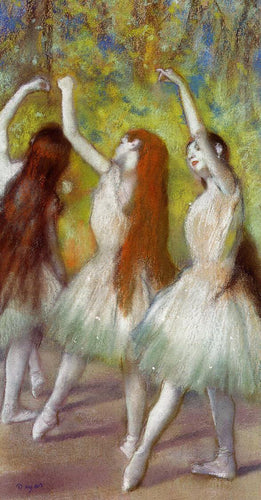 Dancers In Green (Edgar Degas) - Reprodução com Qualidade Museu