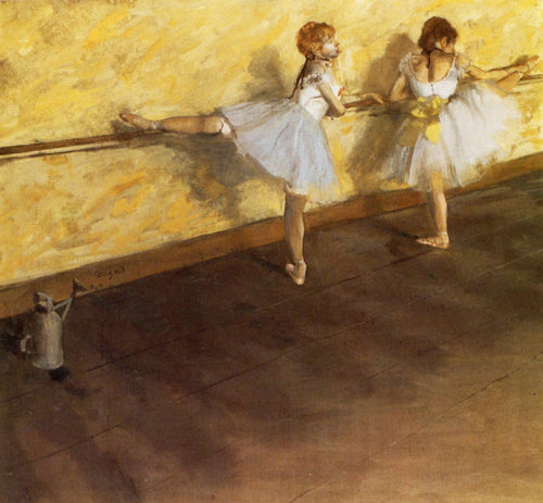 Dançarinos praticando na barra (Edgar Degas) - Reprodução com Qualidade Museu