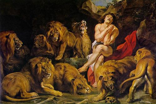 Daniel na toca do Lions (Peter Paul Rubens) - Reprodução com Qualidade Museu