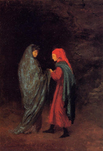 Dante e Virgil na entrada do inferno (Edgar Degas) - Reprodução com Qualidade Museu